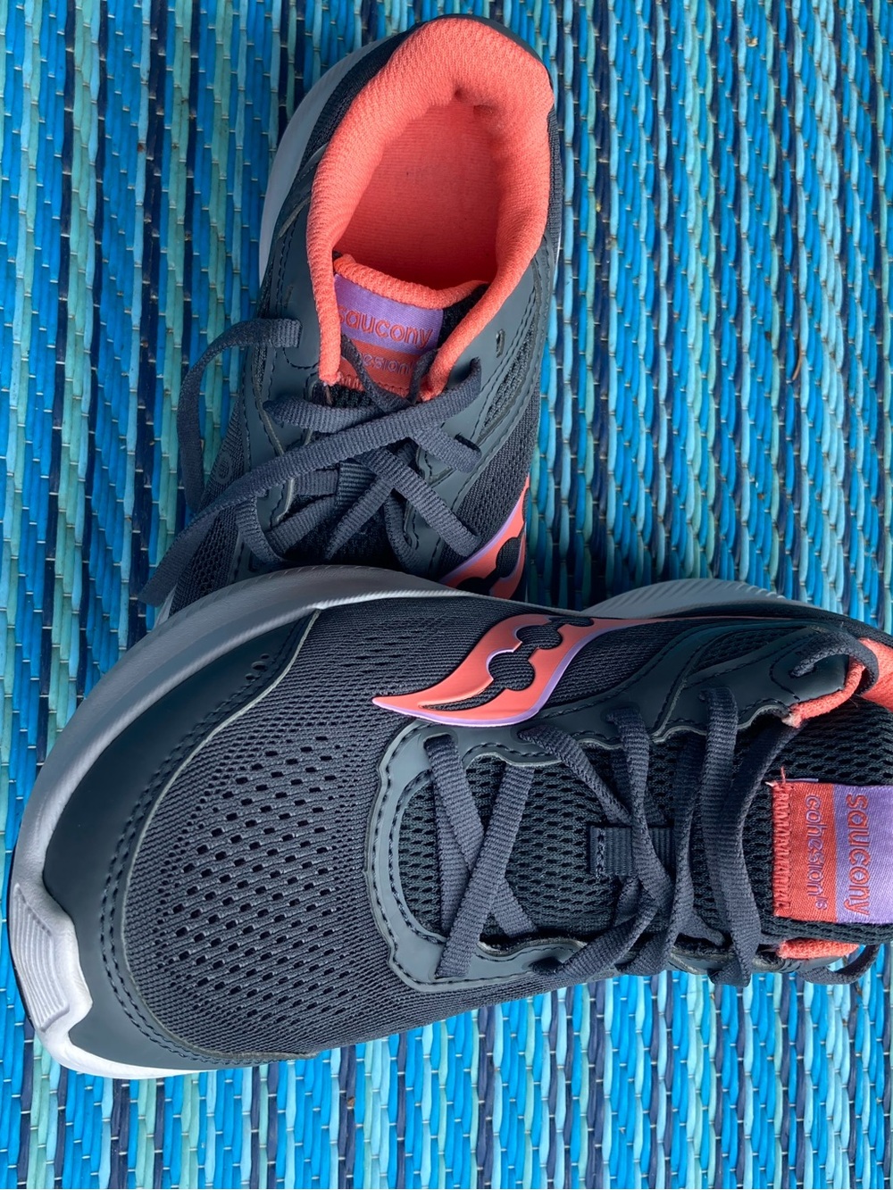 Saucony women’s running shoes, Sz 6,
Charcoal gray and orange - Picture 2 of 4